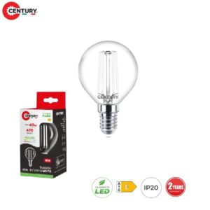 Lampada Sfera LED a Filamento Bianco E14 4w Luce Natura 470 Lumen Incanto White